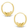 Thumbnail Image 0 of Child's Butterfly Continuous Hoop Earrings in 14K Gold