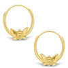 Thumbnail Image 1 of Child's Butterfly Continuous Hoop Earrings in 14K Gold