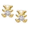 Thumbnail Image 0 of Child's Cubic Zirconia Teddy Bear Stud Earrings in 14K Gold