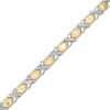 10K Gold Bonded Sterling Silver "LOVE YOU" Stampato Bracelet - 7.5"
