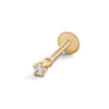 Thumbnail Image 1 of 14K Solid Gold Diamond Accent Stud - 18G