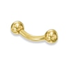 Thumbnail Image 1 of 016 Gauge Curved Barbell in 14K Gold