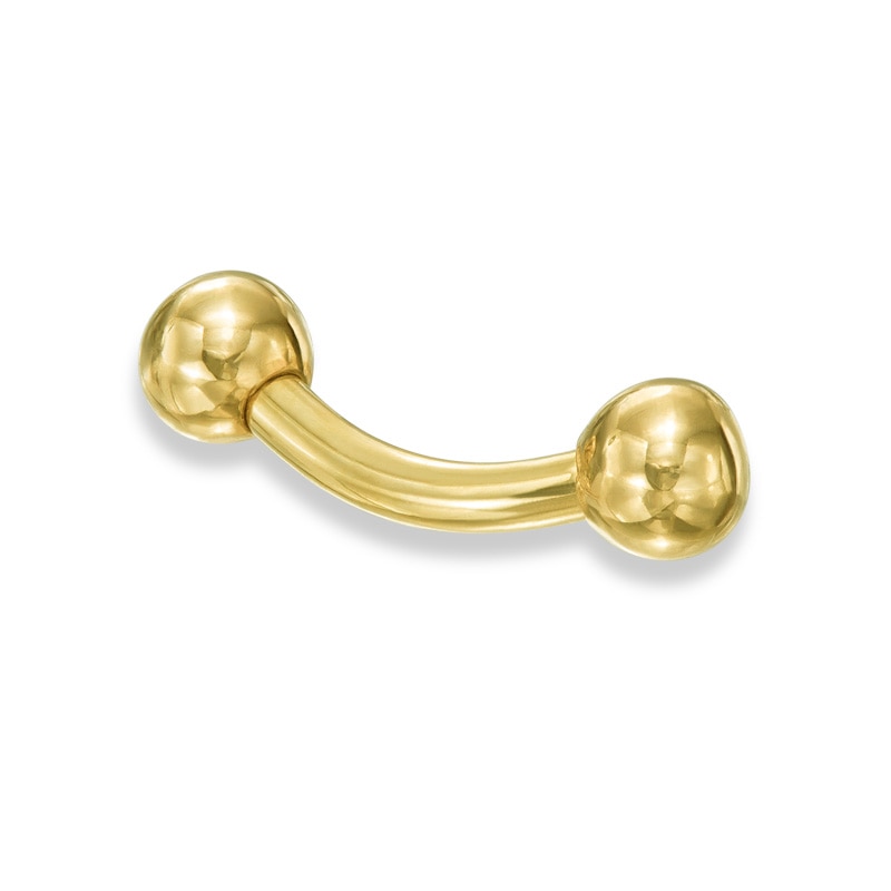 016 Gauge Curved Barbell in 14K Gold