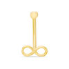 016 Gauge Curved Barbell with Infinity Symbol in 10K Gold
