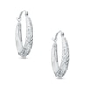 Thumbnail Image 0 of Diamond-Cut Hoop Earrings in 10K White Gold