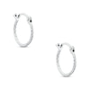 Thumbnail Image 0 of 10mm Rope Twist Hoop Earrings in 10K Tube Hollow White Gold