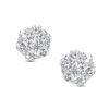 Thumbnail Image 1 of Cubic Zirconia Flower Stud Earrings in 10K White Gold