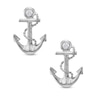 Thumbnail Image 0 of Cubic Zirconia Anchor Stud Earrings in 10K White Gold