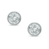 Thumbnail Image 0 of 5mm Cubic Zirconia Solitaire Rope Frame Stud Earrings in 10K White Gold