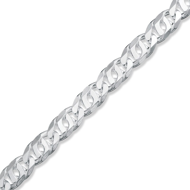 140 Gauge Figaro Chain Bracelet in Sterling Silver - 9"