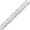 Gauge Concave Figaro Chain Bracelet in Sterling Silver