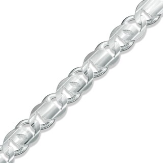 Gauge Concave Figaro Chain Bracelet in Sterling Silver