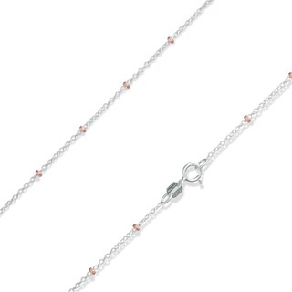 Saturn Bead Necklace in Two-Tone Sterling Silver