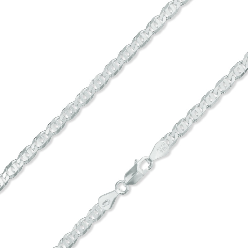 Sterling Silver 100 Gauge Figaro Chain Necklace - 20"