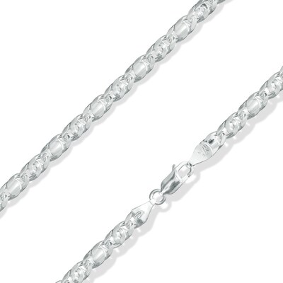 Sterling Silver 120 Gauge Concave Figaro Chain Necklace - 22"