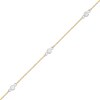 Thumbnail Image 1 of Cubic Zirconia Anklet in 10K Gold Bonded Sterling Silver - 10"