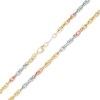 Thumbnail Image 1 of 10K Tri-Tone Gold Bonded Sterling Silver 060 Gauge Fashion Link Chain Necklace - 18"