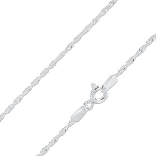 Sterling Silver 025 Gauge Singapore Chain Necklace - 30"