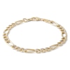 Thumbnail Image 1 of Made in Italy 150 Gauge Figaro Chain Bracelet in 10K Hollow Two-Tone Gold - 8.5"
