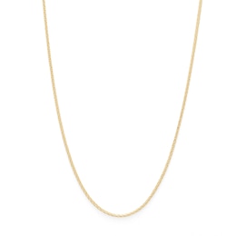 Made in Italy 025 Gauge Wheat Chain Necklace in 10K Gold - 18&quot;