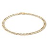 Made in Italy 100 Gauge Curb Chain Bracelet in 10K Hollow Two-Tone Gold - 8"