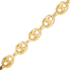 Thumbnail Image 1 of 100 Gauge Puffed Mariner Chain Bracelet in 10K Gold - 7.5"