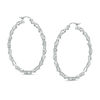 Thumbnail Image 0 of 40mm Diamond-Cut Twist Hoop Earrings in Sterling Silver