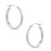 Thumbnail Image 0 of 4 x 20mm Oval Hoop Earrings in Sterling Silver