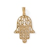 Thumbnail Image 1 of Hamsa Scroll Necklace Charm in 10K Solid Gold