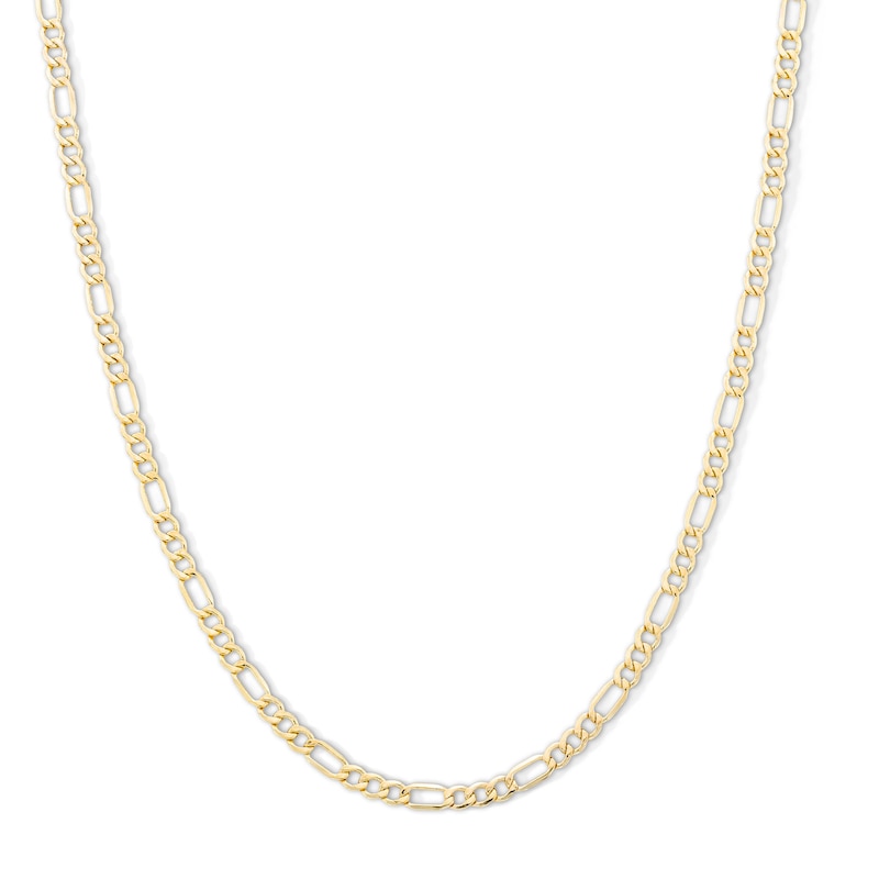 10K Hollow Gold Figaro Chain - 24"