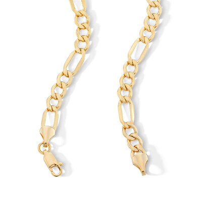 10K Hollow Gold Beveled Figaro Chain - 26"