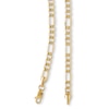 Thumbnail Image 1 of 10K Hollow Gold Beveled Figaro Chain - 22"