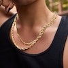 Thumbnail Image 4 of 10K Hollow Gold Beveled Figaro Chain - 22"