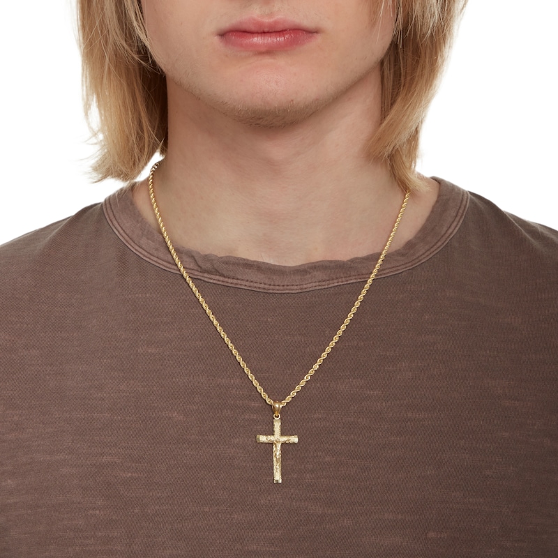 Crucifix Necklace Charm in 10K Solid Gold