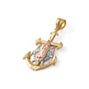 Thumbnail Image 2 of Small Anchor Crucifix Necklace Charm in 10K Tri-Tone Gold