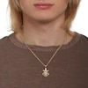 Thumbnail Image 4 of Small Anchor Crucifix Necklace Charm in 10K Tri-Tone Gold