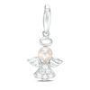 Thumbnail Image 1 of 5mm Baroque Freshwater Cultured Pearl and Cubic Zirconia Angel Charm in Sterling Silver