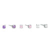 Thumbnail Image 0 of Child's 3mm Multi-Color Cubic Zirconia Solitaire Stud Earrings Set in Sterling Silver