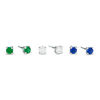 Thumbnail Image 1 of Child's 3mm Multi-Color Cubic Zirconia Solitaire Stud Earrings Set in Sterling Silver