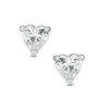 Thumbnail Image 1 of Child's 4mm Heart-Shaped Cubic Zirconia Stud Earrings in Sterling Silver