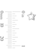 Thumbnail Image 2 of Child's Cubic Zirconia Open Star Three Stone Stud Earrings in Sterling Silver