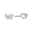 Thumbnail Image 1 of Child's Layered Double Puffed Heart Stud Earrings in Sterling Silver