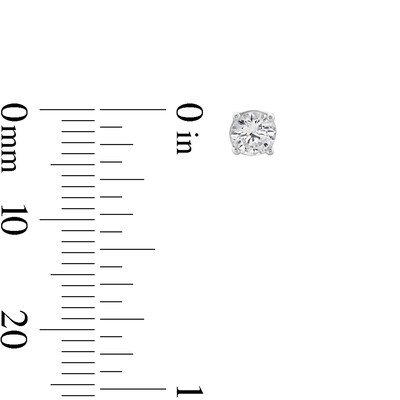 Child's 4mm Cubic Zirconia Stud Earrings in Sterling Silver