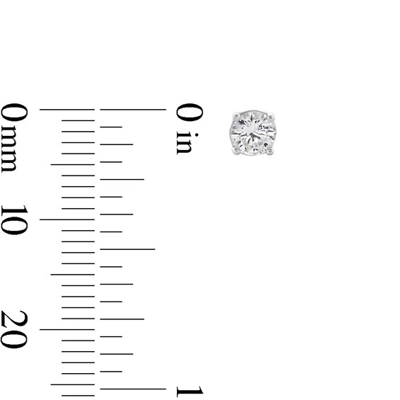 Child's 4mm Cubic Zirconia Stud Earrings in Sterling Silver