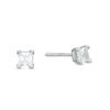 Thumbnail Image 0 of Child's 3mm Princess-Cut Cubic Zirconia Stud Earrings in Sterling Silver