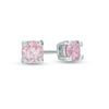 Thumbnail Image 0 of Child's 3mm Pink Cubic Zirconia Stud Earrings in Sterling Silver