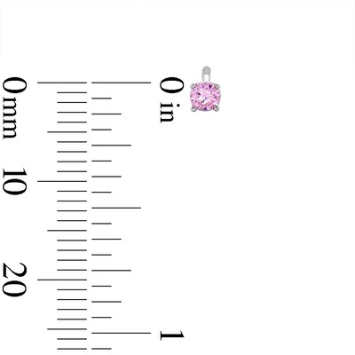 Child's 3mm Pink Cubic Zirconia Stud Earrings in Sterling Silver