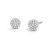 Thumbnail Image 1 of 1/8 CT. T.W. Diamond Cluster Stud Earrings in 10K White Gold