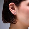 Thumbnail Image 2 of 1/8 CT. T.W. Diamond Cluster Stud Earrings in 10K White Gold