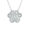 Thumbnail Image 0 of Cubic Zirconia Paw Print Pendant in Sterling Silver